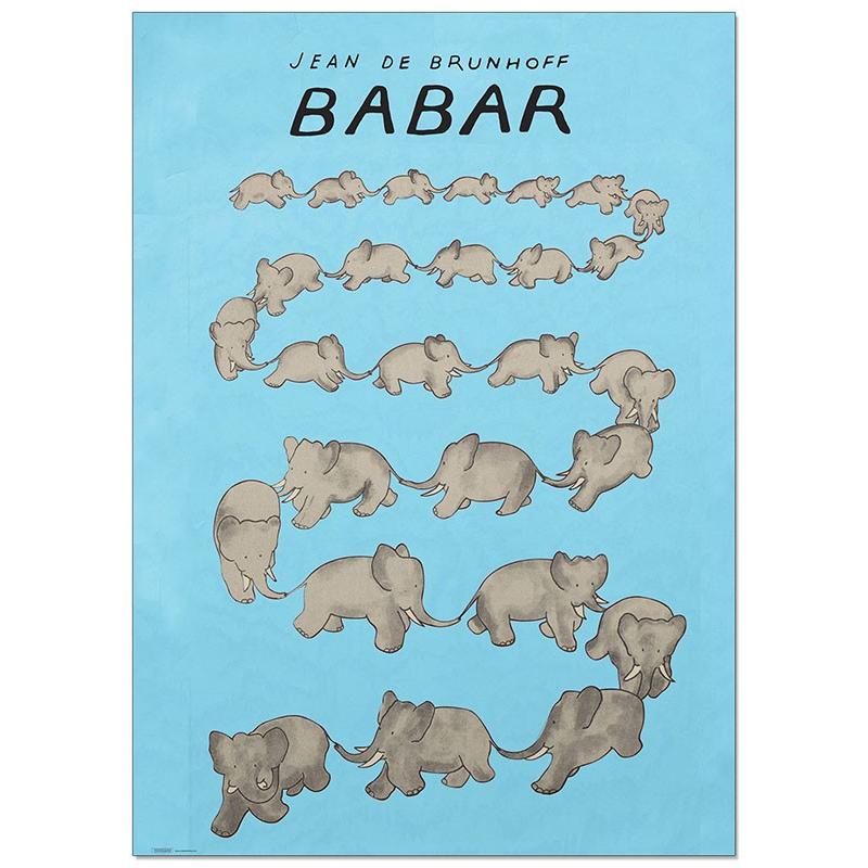 Babar The Blue Carousel（ジャン ド ブリュノフ） 額装品 ウッドハイ