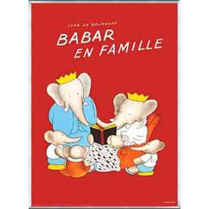 Babar en Famille（ジャン ド ブリュノフ） 額装品 アルミ製ベーシック