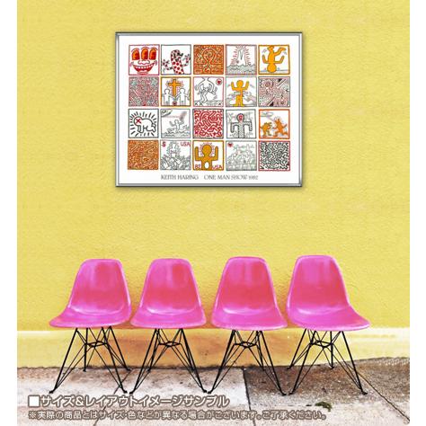 キース ヘリング ポスター　One Man Show 1982 額装品 Amazon.co.jp: ポスター キース ヘリング One Man Show 1982