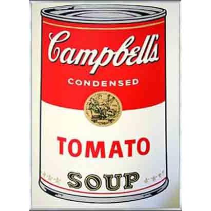 Sunday B Morning キャンベル缶 Tomato（アンディ ウォーホル） 額装品 