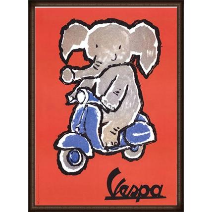 Vespa 2004年（アーティスト不明） 額装品 ウッドハイグレードフレーム