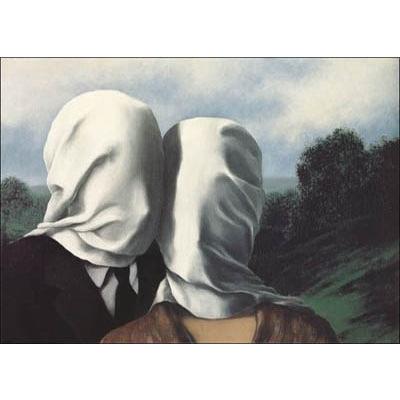 ポスター アート Les Amants (The Lovers)（ルネ マグリット） 額装品