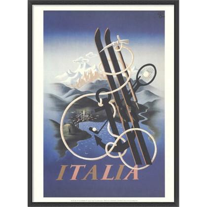 ポスター アート Italia（アドルフ ムーロン カッサンドル） 額装品 