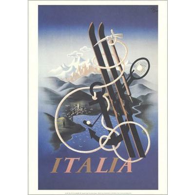 ポスター アート Italia（アドルフ ムーロン カッサンドル） 額装品
