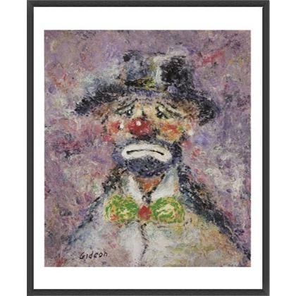 ポスター アート Clown Face（エルモ ギデオン） 額装品 ウッド 