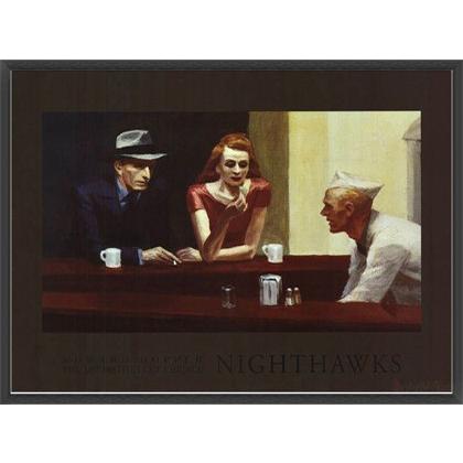 国内初の直営店 ナイトホークス Nighthawks 1942 Nighthawks ナイトホークス 額装品 エドワード ホッパー 額装品 ウッドベーシックフレーム アサヒチョウ 28f2febb Studio J Co