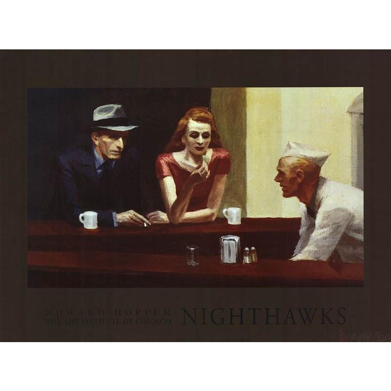 ナイトホークス 【Nighthawks 1942】（エドワード ホッパー） 額装品