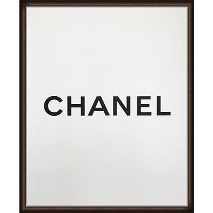 ポスター アート シャネル シンプルロゴ White（シャネル） 額装品