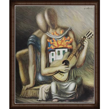 額装品/canzone/ジョルジョ デ キリコ/アートポスター canzone meridionale(ジョルジョ デ キリコ)額装済ポスター : az