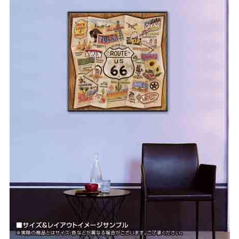 ポスター アート Route 66（カレン デュプレ） 額装品 アルミ製ハイグレードフレーム_1