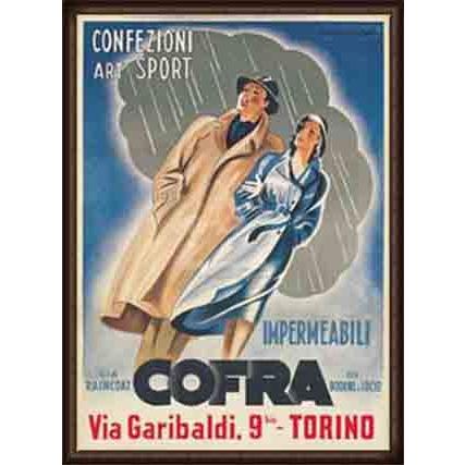 ポスター アート Cofra Raincoats（ドゥボビッチ） 額装品 ウッドハイグレードフレーム