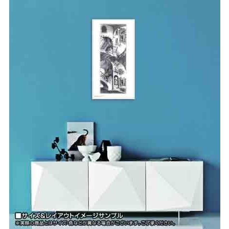 上と下（MC エッシャー） 額装品 ウッドベーシックフレーム : az