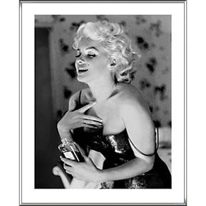 ポスター アート Marilyn Monroe シャネル5番（エド フィンガーシュ） 額装品 アルミ製ハイグレードフレーム