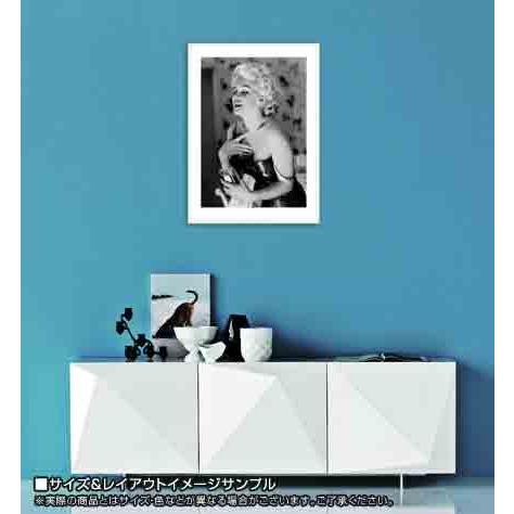 ポスター アート Marilyn Monroe シャネル5番（エド フィンガーシュ） 額装品 ウッドベーシックフレーム｜aziz｜02