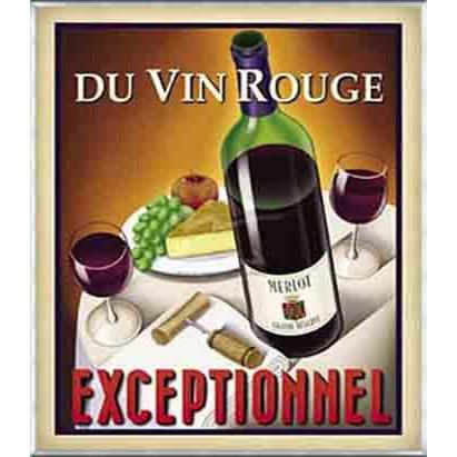 ポスター アート Du Vin Rouge Exceptionnel（フォーニー） 額装品 アルミ製ベーシックフレーム