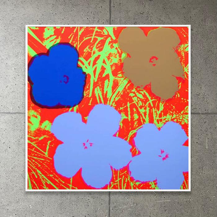 額装品/Sunday B フラワーズ オープンエディション 証明書付/ウォーホル 額増済/Sunday B Morning フラワーズ オープン・エディション 証明書付