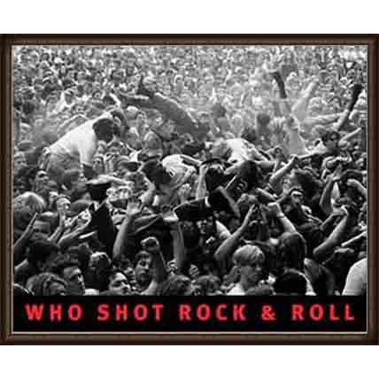 ポスター アート Who Shot Rock & Roll：Mosh Pit at End Fest（チャールズ ピーターソン） 額装品 ウッドハイグレードフレーム
