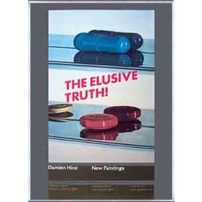 ポスター アート The Elusive Truth Two Pills 限定1000枚（ダミアン ハースト） 額装品 アルミ製ベーシックフレーム