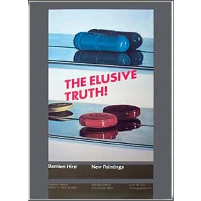 ポスター アート The Elusive Truth Two Pills 限定1000枚（ダミアン ハースト） 額装品 アルミ製ハイグレードフレーム リトグラフ