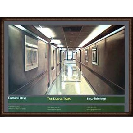 ポスター アート The Elusive Truth Hospital Corridor 限定1000枚（ダミアン ハースト） 額装品 ウッドハイグレードフレーム