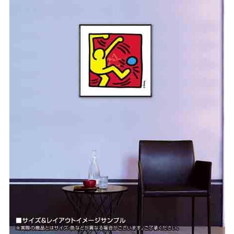 Untitled 1988 (one yellow kicker)（キース ヘリング） 額装品 アルミ 