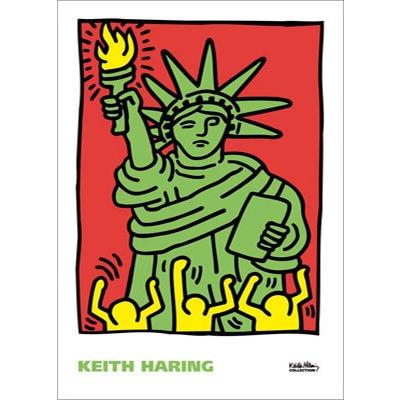 ポスター アート Statue of Liberty 1986（キース ヘリング） 額装品 アルミ製ベーシックフレーム_2