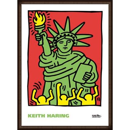 ポスター アート Statue of Liberty 1986（キース ヘリング） 額装品
