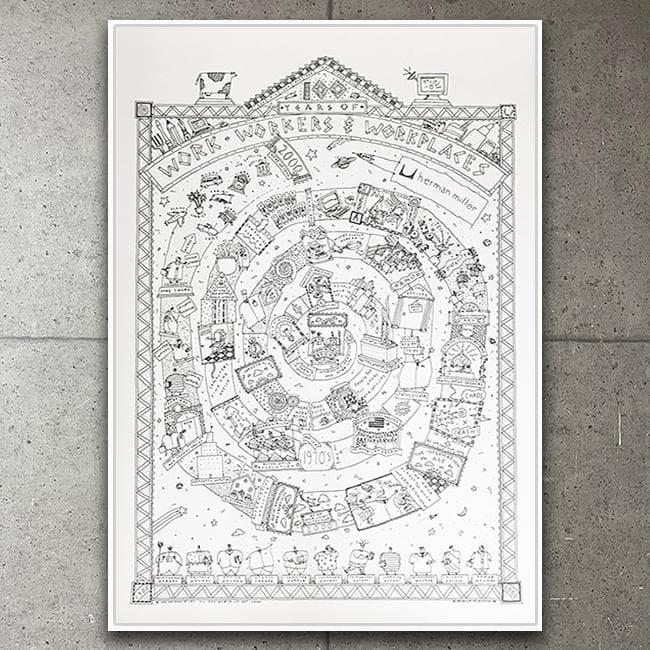 額装品/限定品100 YEARS ハーマンミラー : azポスター - 通販 - Yahoo