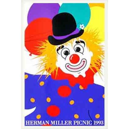 Clown　サマーピクニック ハーマンミラー アートポスター ポスター アート Clown サマーピクニック 1993年 Kathy Stanton
