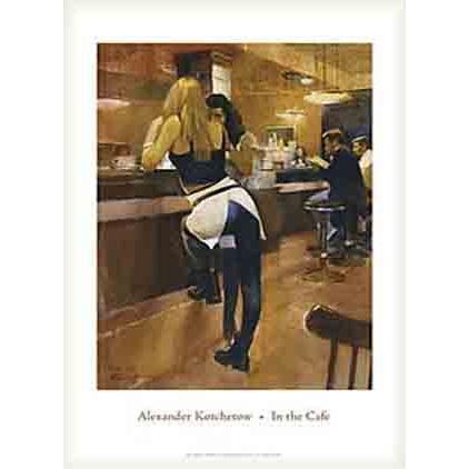 ポスター アート In the Cafe（コチェトゥ） 額装品 ウッドベーシックフレーム