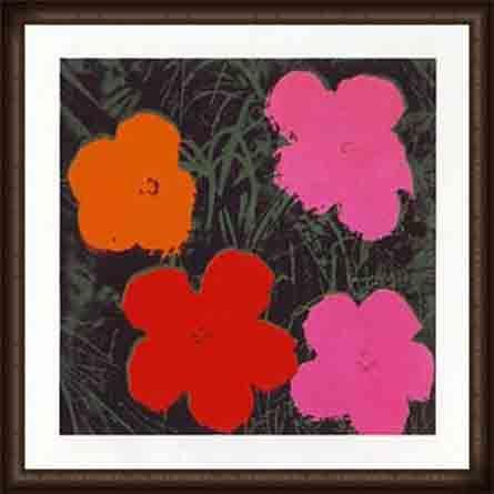 Flowers I（アンディ ウォーホル） 額装品 ウッドハイグレードフレーム