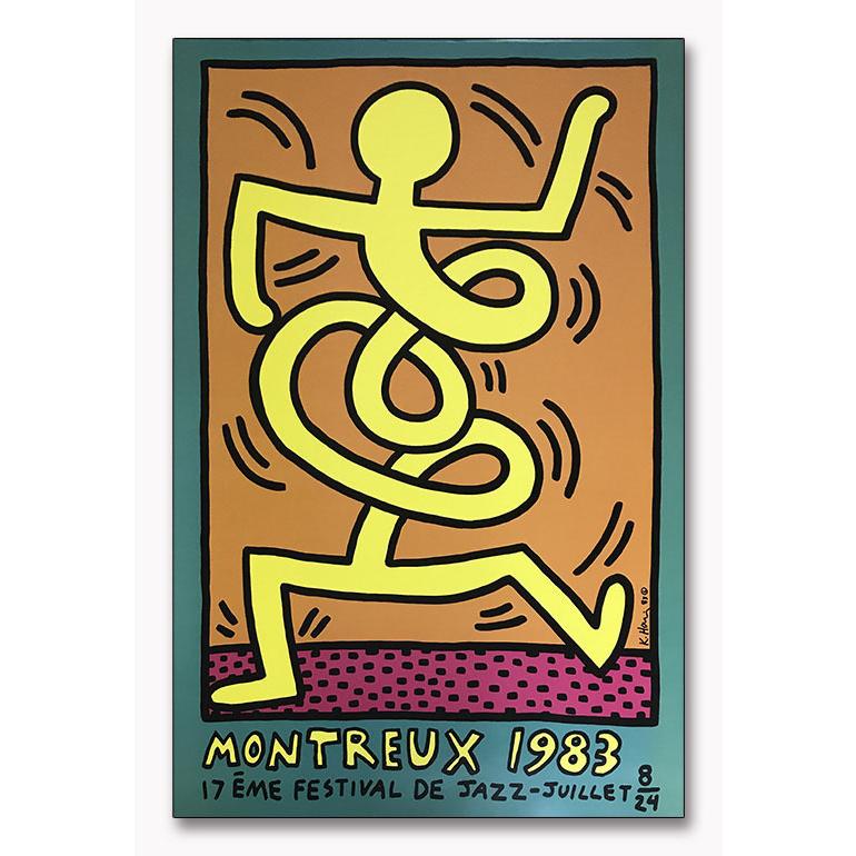 ヴィンテージ　キースヘリング ポップアート　モントルー ジャスフェスティバル モントルー・ジャズ・フェスティバル/ヘリング/アートポスター : az