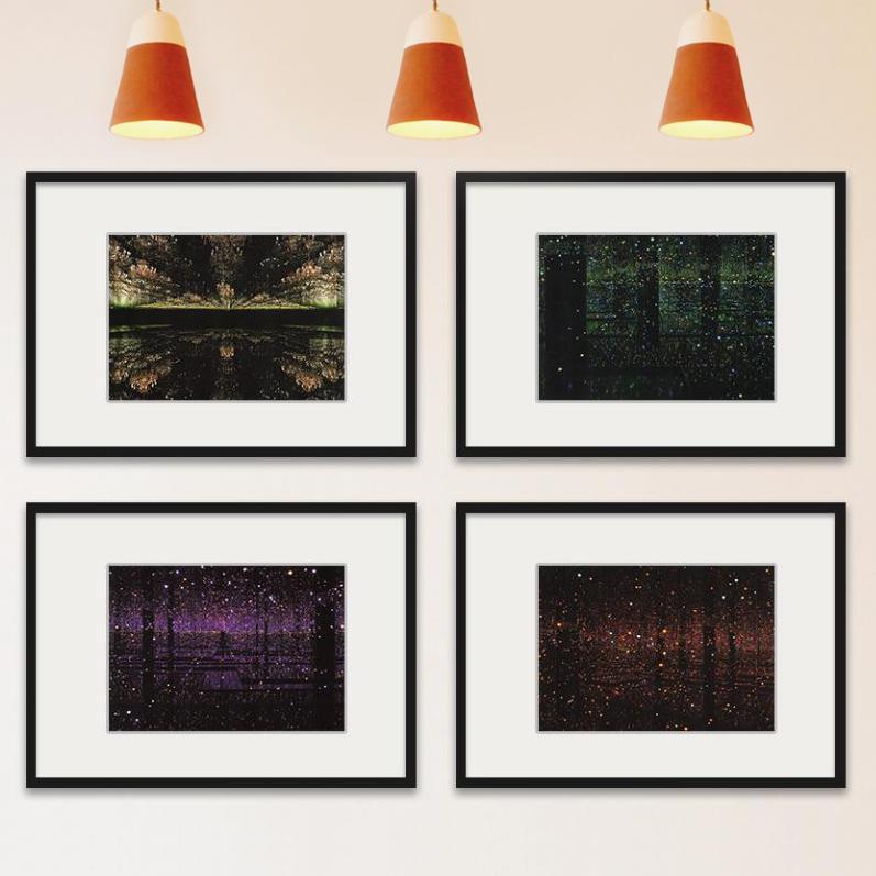 限定マット額装品/草間彌生/4点セット/インテリア/アート/特別品/ポスター 限定マット額装品/草間彌生/4点セット/インテリア/アート/特別品