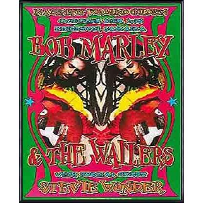 Bob Marley & Stevie Wonder（デニス ローレン） 額装品 アルミ製ハイグレードフレーム