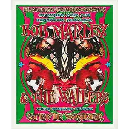 Bob Marley & Stevie Wonder（デニス ローレン） 額装品 ウッドベーシックフレーム