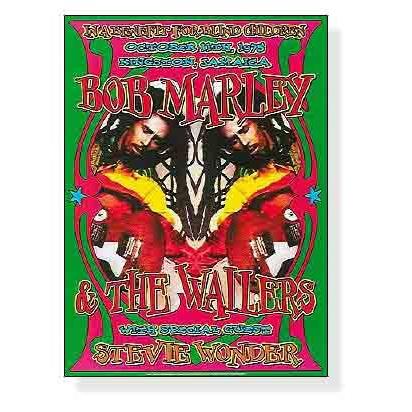 Bob Marley & Stevie Wonder（デニス ローレン） 額装品 ウッドベーシックフレーム_2