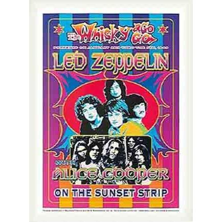 Led Zeppelin Alice Cooper（デニス ローレン） 額装品 ウッドベーシックフレーム
