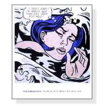 溺れる少女（ロイ リキテンスタイン） 額装品 アルミ製ベーシック