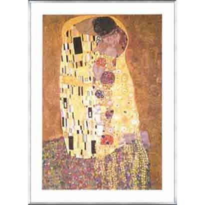 接吻（グスタフ クリムト） 額装品 アルミ製ベーシックフレーム : az