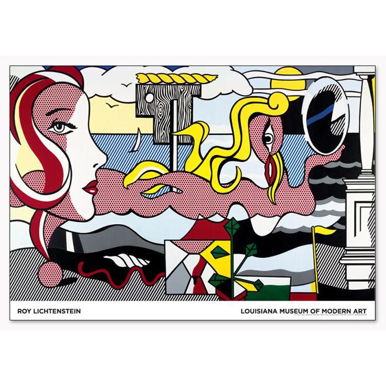 【フレーム付】ロイ・リキテンスタイン　 アートポスター アートポスター ロイ・リキテンスタイン 生誕100年 エキシビジョン両面