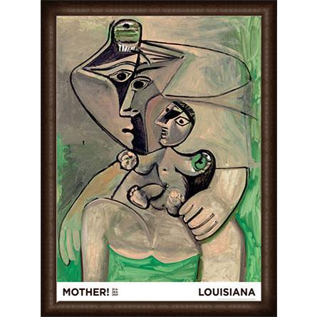 人気スポー新作 Maternite Mother（パブロ ピカソ） 額装品 ウッドハイグレードフレーム ポスター