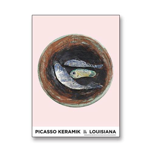 Stilllife with 3 fish 1957（パブロ ピカソ） 額装品 ウッドハイ