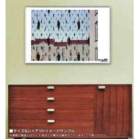 ポスター アート ゴルコンダ（ルネ マグリット） 額装品 アルミ製