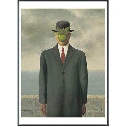 人の子 (余白あり）(ルネ マグリット)額装済ポスター : azポスター