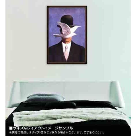 ポスター アート 山高帽の男（ルネ マグリット） 額装品 ウッドハイ
