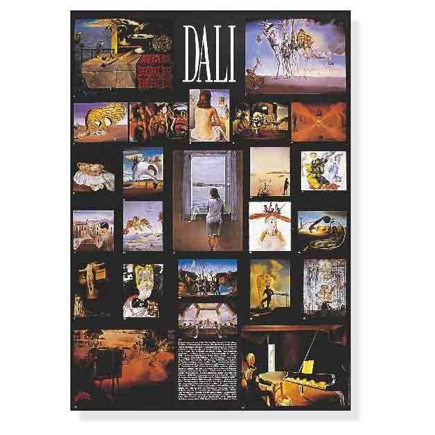 ポスター アート Collage of Dali most famous works