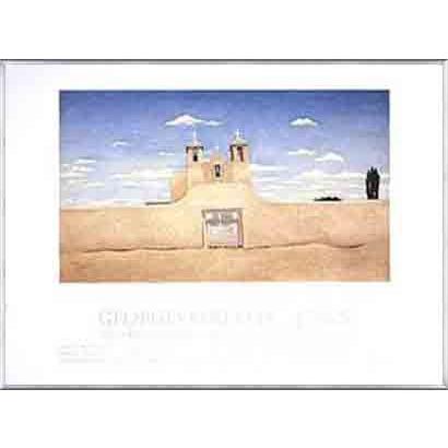 ポスター アート Front of Ranchos Church（ジョージア オキーフ） 額装品 アルミ製ベーシックフレーム