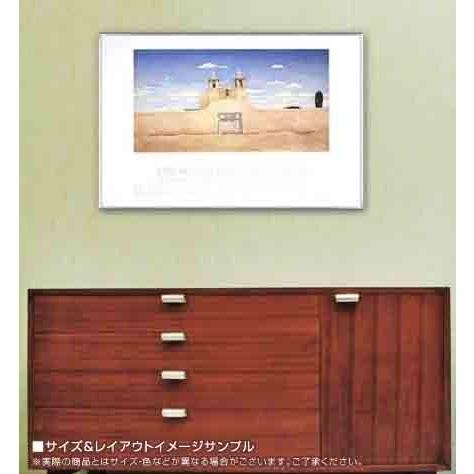 ポスター アート Front of Ranchos Church（ジョージア オキーフ） 額装品 アルミ製ベーシックフレーム_1
