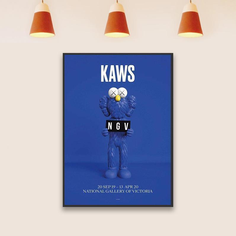 額装品/KAWS BFF BLUE NGV カウズ/インテリア/アート : azポスター