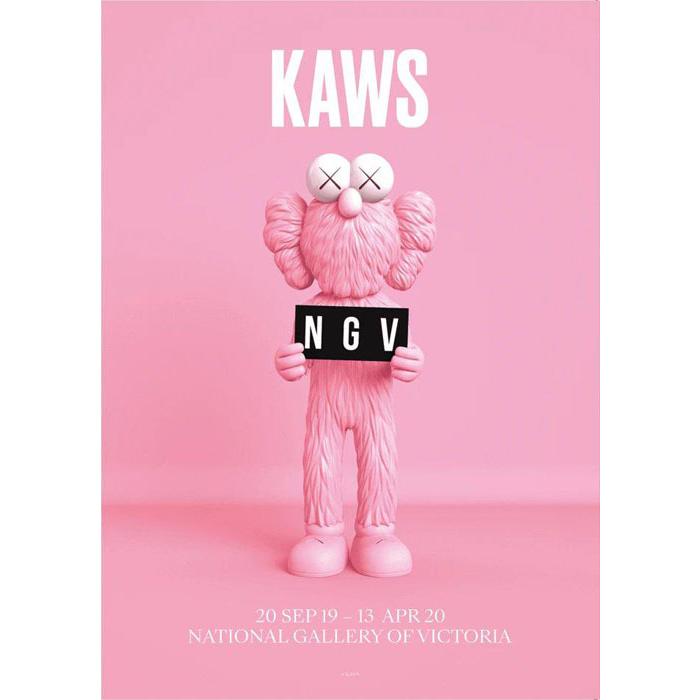 額装品/KAWS BFF PINK NGV カウズ/インテリア/アート KAWS BFF PINK NGV/カウズ/フレーム額装 : azポスター - 通販
